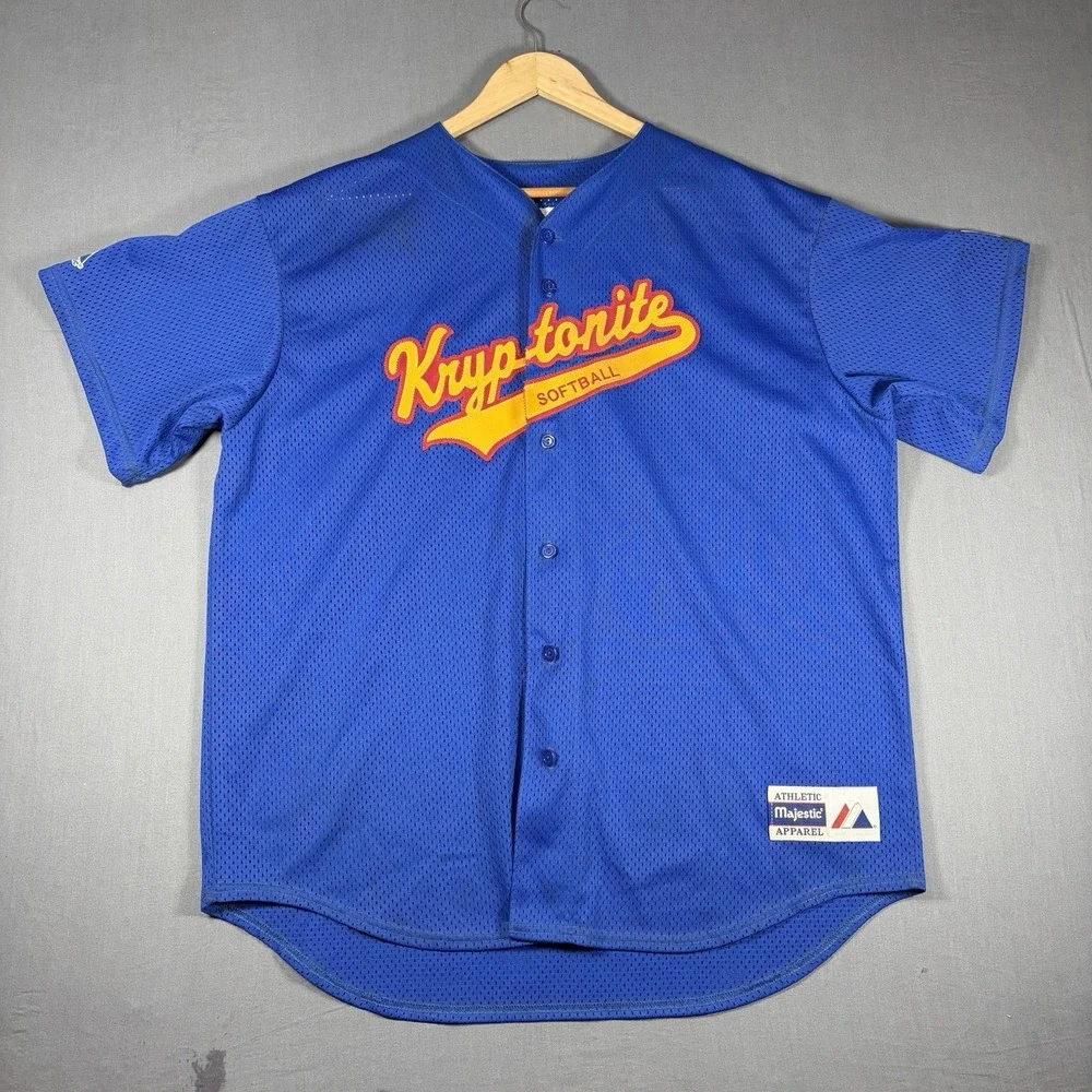 Vintage Kryptonite Jersey Majestic Softball USA Made Men's XL Rios #9